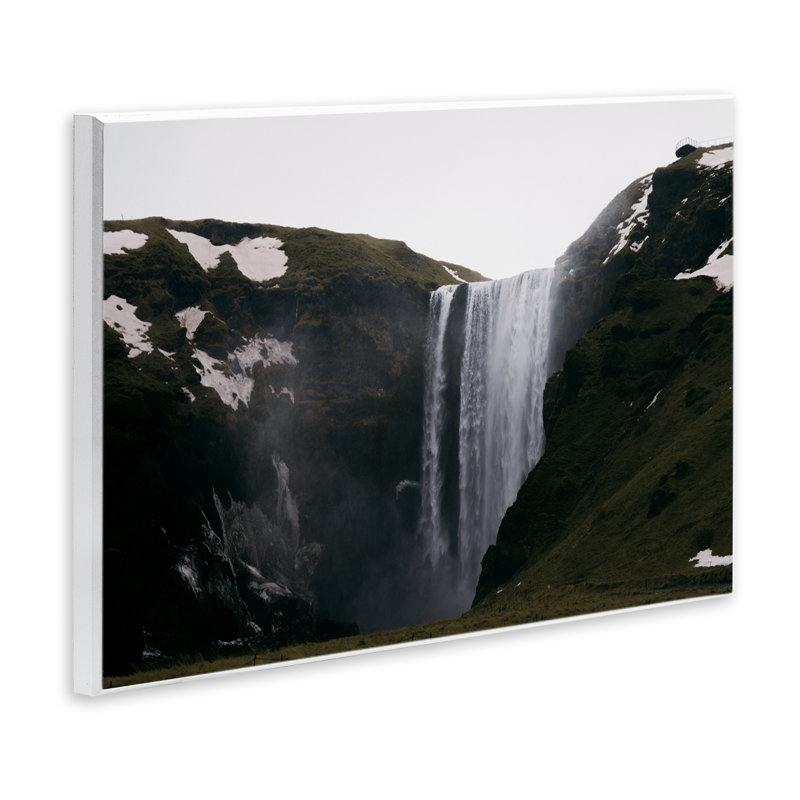 Plaque murale Serene Islandic Waterfall, design par Jade Sharp Photo, H 13 po x l 19 po