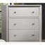 Luxueux commode 1 pièce nickel brossé sur poignées 4 tiroirs à queue d'aronde anglaise avec glissières en métal finition champagne