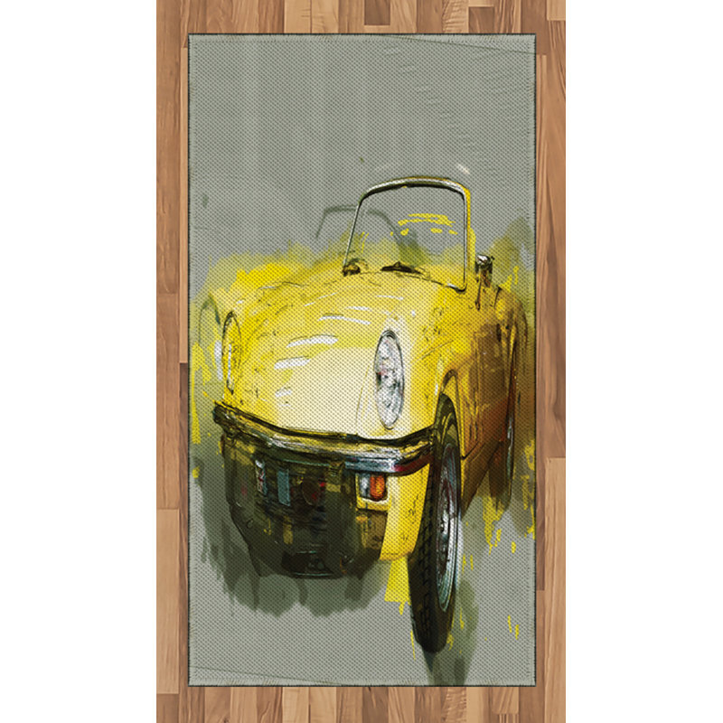Tapis décoratif pour voiture en fibres à haute densité, Rectangle 2 pi 7 po x 5 pi