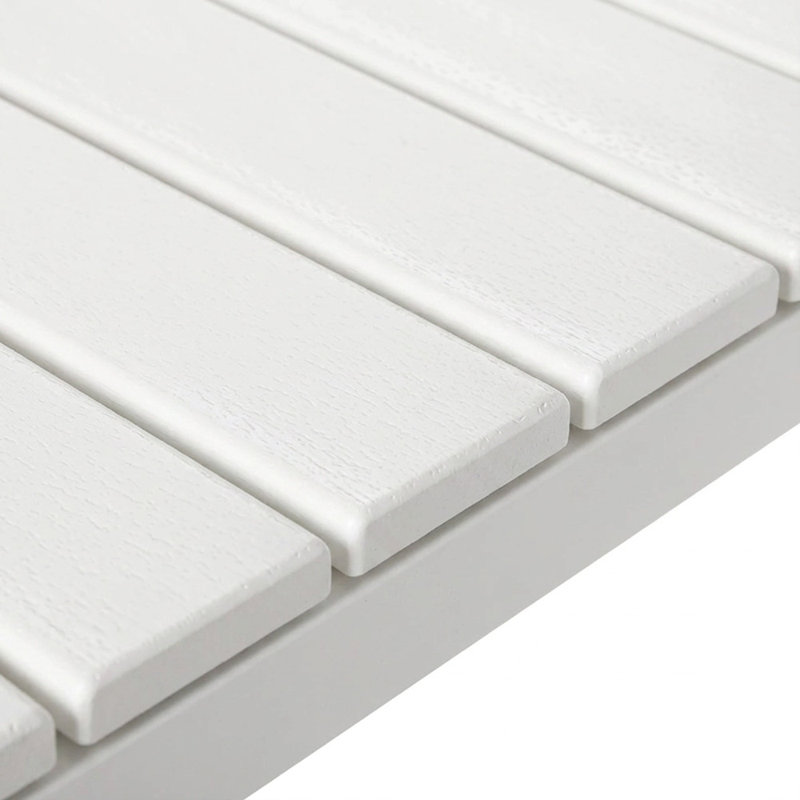 Table d'appoint 17 po rectangulaire PEHD, Blanc