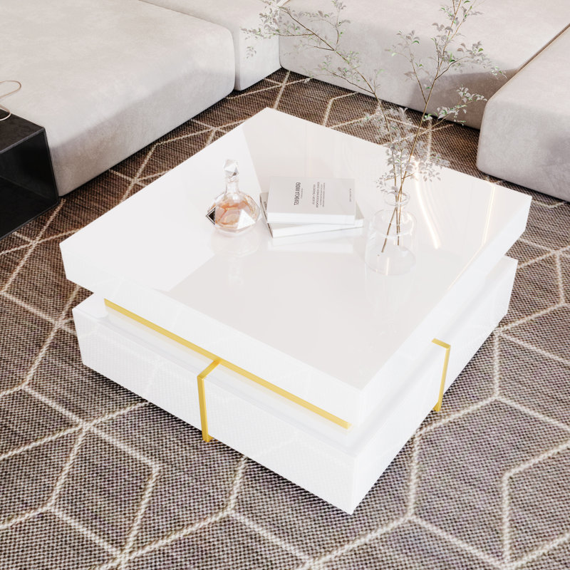 Pedestal Coffee Table with Storage