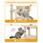 Large Cat Tree Tower, Cat Tree for Indoor Cats, Climbing Tower for Large Cats, 5 Scratching Post, 2 Large Platform, 2 Caves, 2 Baskets, Stairs, Hammocks-1297863284-1297863287