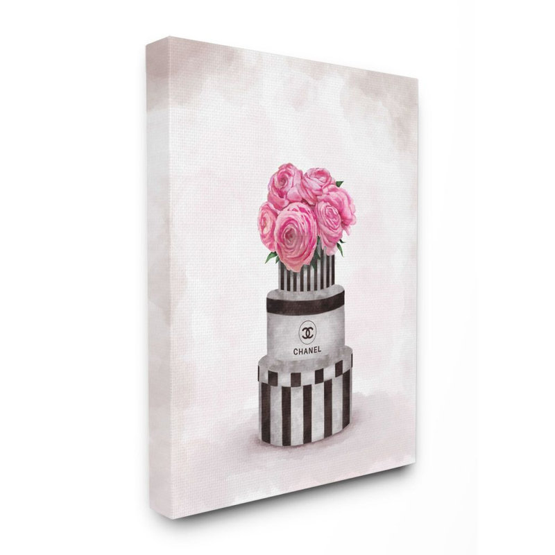 « mode fleur painting stack », reproduction d’art sur image, Toile tendue, H 40 po x l 30 po