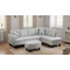 Ensemble de canapé modulaire en lin bleu marine de 103 po avec chaise longue et repose-pieds de rangement 103 po Monaco-161776629-161776624