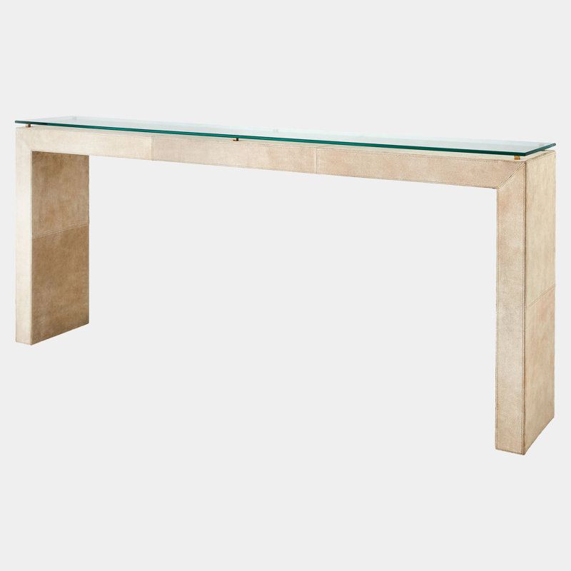 Posh Console-Parchment Suede