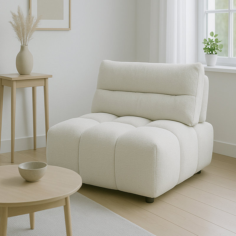 Repose-pieds avec rangement 43 po, Beige