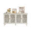 Buffet antique 60 "avec sculptures florales-628464373