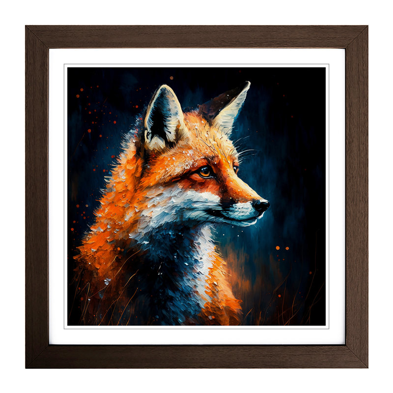 Single Picture Frame Print on Wood, Walnut