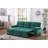 Kipriano 97.5"W Green Velvet Fabric Reversible Sleeper Sectional Sofa Chaise-138496334