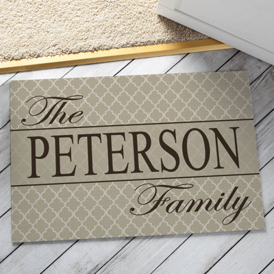 Notre famille a personnalisé 27 po x 18 po. tapis de porte anti-dérapant intérieur seulement Ralston