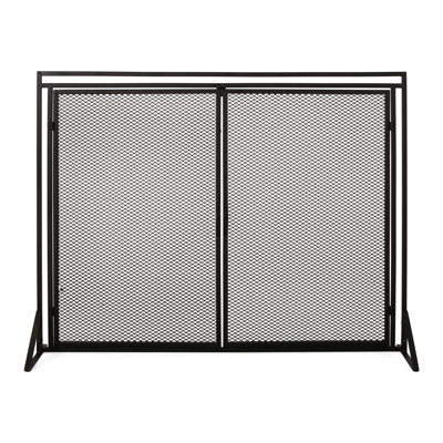 Pare-étincelles en fer noir mat - Block Heat and Sparks, H 30,98 po x l 41,06 po sophistiqué