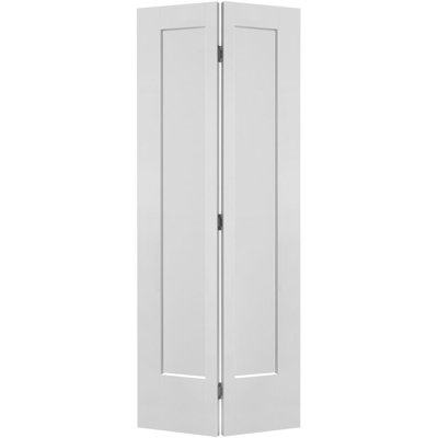Paneled Manufactured Wood Primed Lincoln Park Interior Bi-Fold Door -  Masonite, 1002719820
