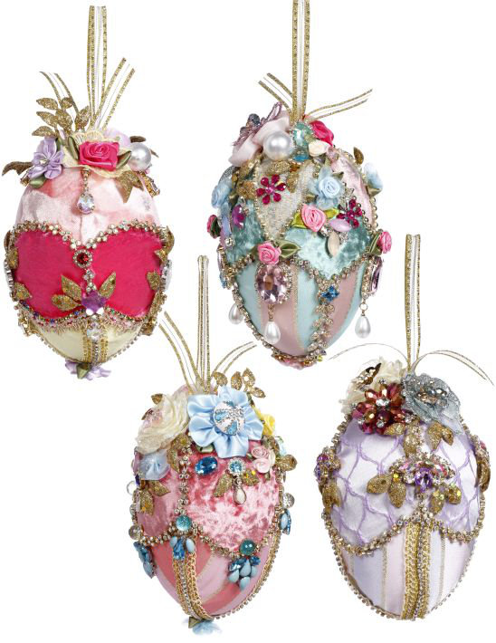 Spring 4 Piece Holiday Shaped Ornament Set