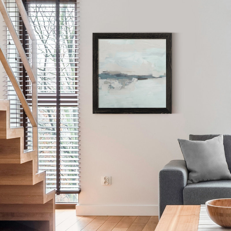 Coast formation II-reproduction sur toile encadrée, H 17 po x l 17 po x P 1,5 po, Toile avec cadre noir