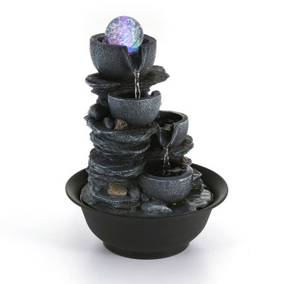 Eginald Indoor Waterfall Fountain with Lights