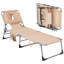 Chaise longue pliante avec coussin pour l'extérieur