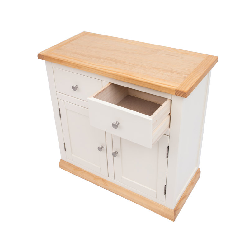 Naugle 84cm Sideboard, Brown/White/Silver