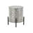 Cole And Grey Mother Of Pearl Shell Handmade Inlay Abstract Accent Table With Black Legs