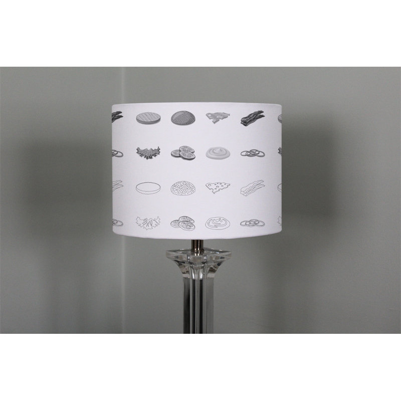 22cm H Canvas Drum Pendant Shade ( Clip On )