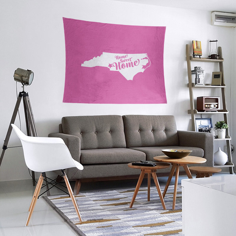 Tapisserie Home Sweet Charlotte, H 27,5 po x l 37,5 po, Rose