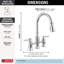 Robinet de cuisine chromé avec douchette rétractable Renaldi-101126107