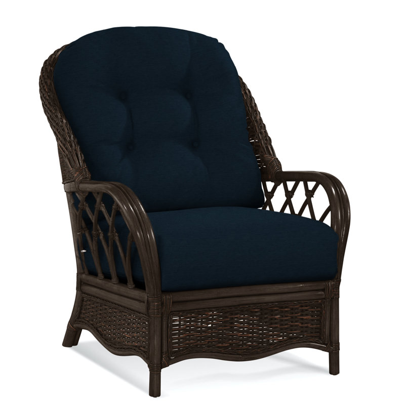 Chaise avec accoudoirs en rotin Everglade, Performance gris sucre; 0863-84, Café