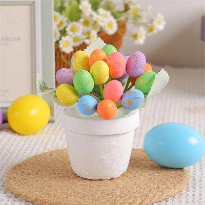 Easter 12cm Easter Eggs Pot Spots Eggs Flower Pot Outdoor Courtyard Easter Decoration