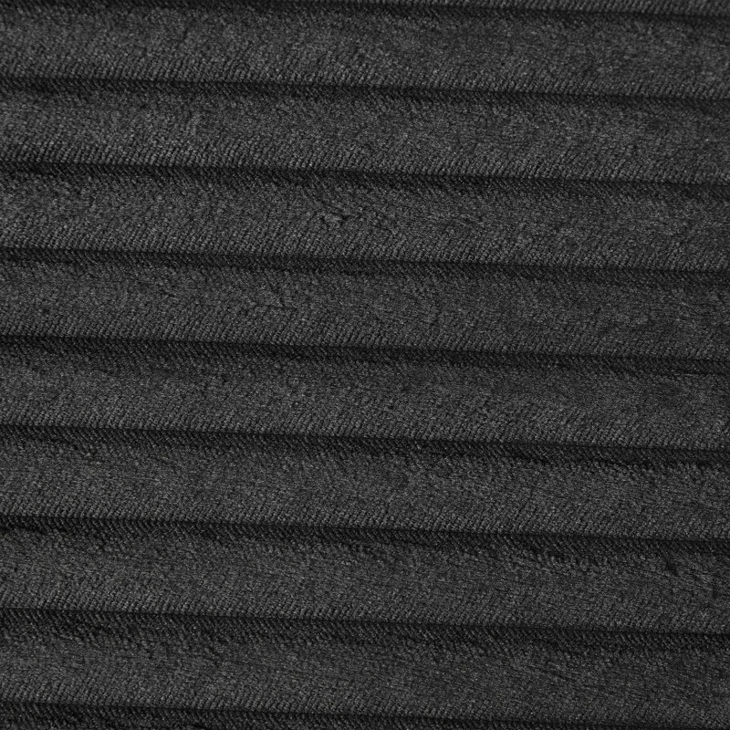 Canapé rond en velours côtelé 56 po, Noir