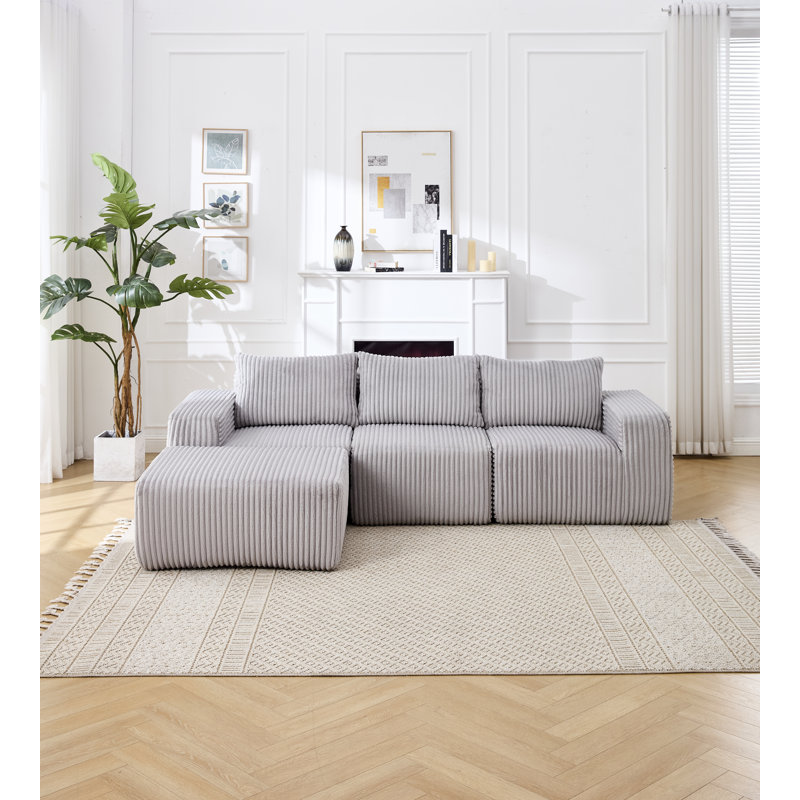 Canapé modulaire Modern Minimalist, Gris clair