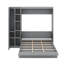 Lit escamotable double avec tablettes, garde-robe et DEL-1485247380-1485247381