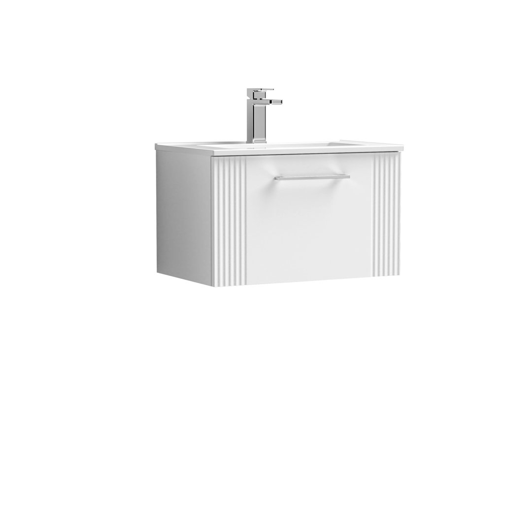 Deco 605mm Single Bathroom Vanity with Integrated Vitreous China Basin