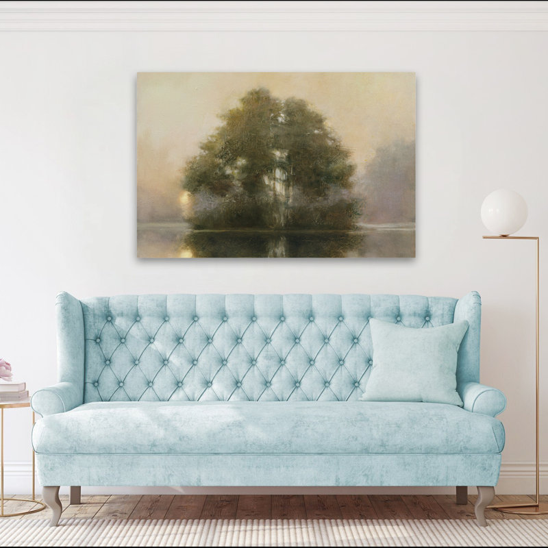 Lake Dawn contemporain gris brun crème, H 60 po x l 40 po