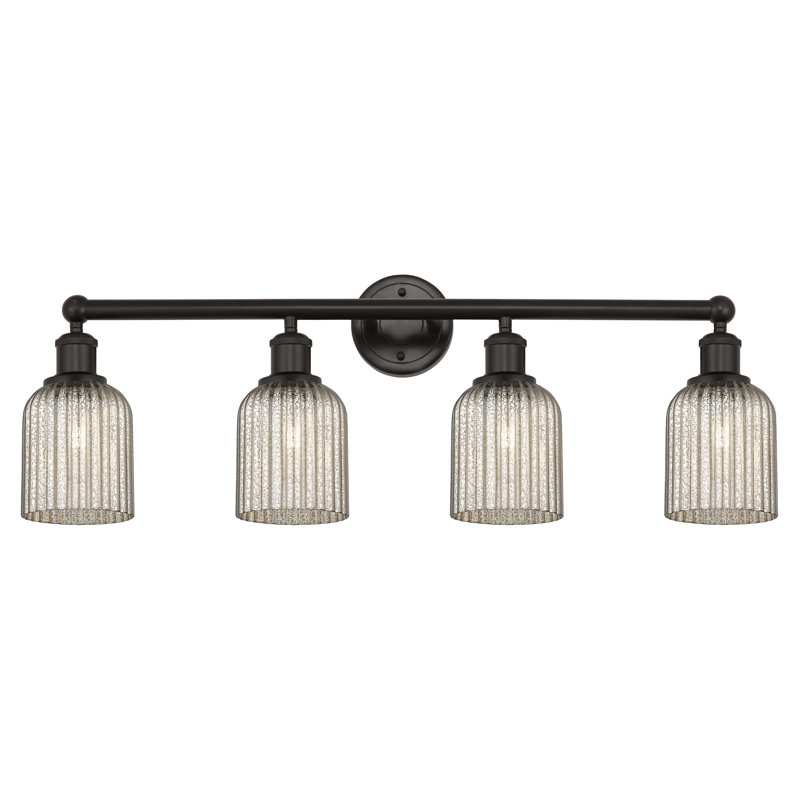 Fiennes 4 - Light Dimmable Vanity Light, Oil Rubbed Bronze, Metallic Gray