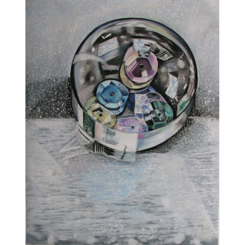Aura Of The Blue Sequin Painting by Nancy Staub Laughlin