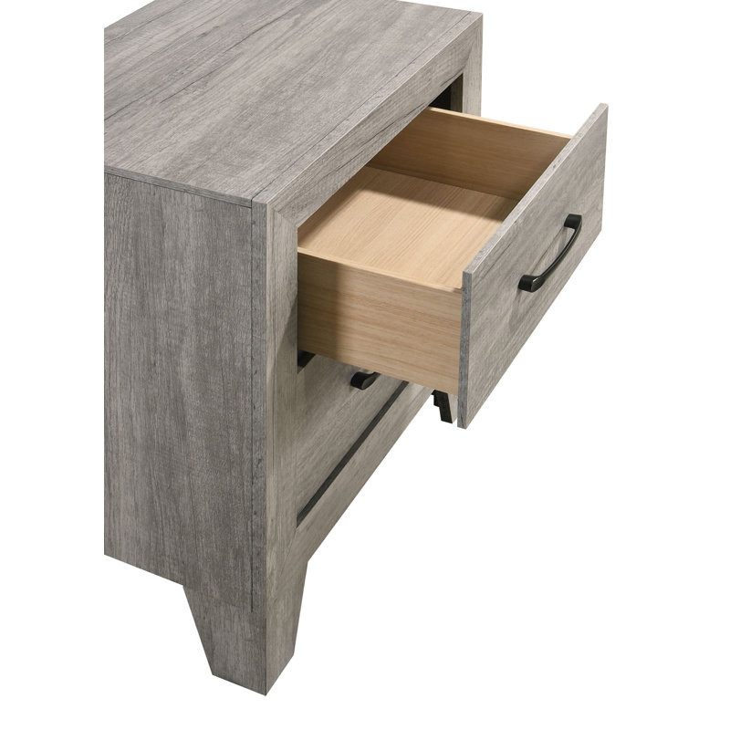 Ensemble de chambre avec lit plateforme Estol 4-2 Estol, Simple, Blanc / gris