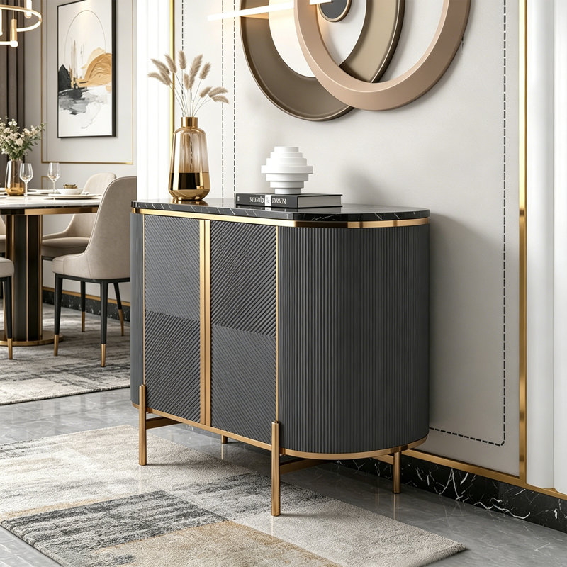 Armoire d'appoint multifonctionnelle et réglable, Grey