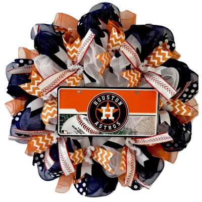 Baseball Wreath Indoor/Outdoor Handmade Deco Mesh