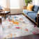 Sanak Abstract Pink/Gray/Orange Area Rug
