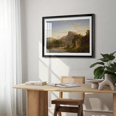 L'Allegro-Thomas Cole-Framed Print with Mat and glass-1845