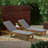 Muir Outdoor Acacia Wood Chaise Lounge , Cushion Included-457683680