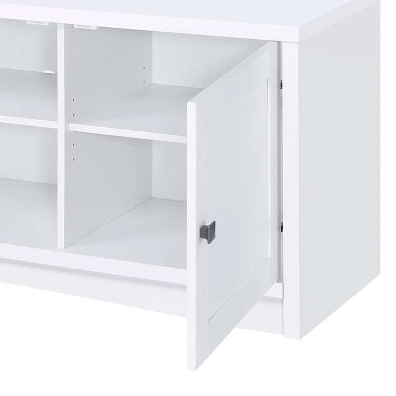 Meuble télé 4 portes 78 po, Blanc, Meuble télé seulement