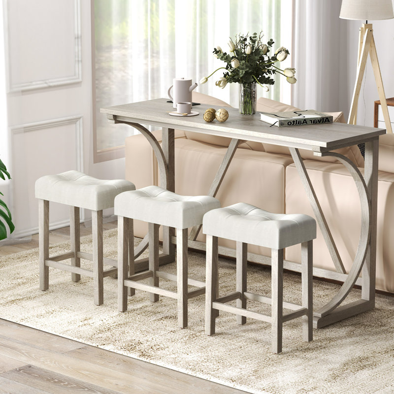 3 - Person Solid Wood Dining Set