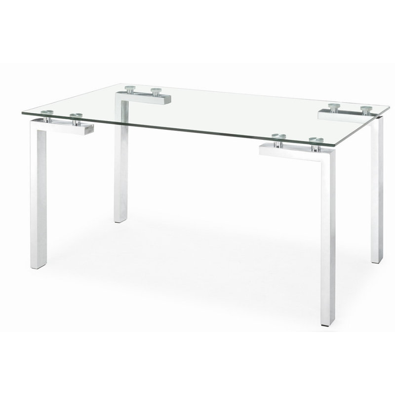 Edsall Dining Table, 30" H x 51" L x 27.5" D, Chrome