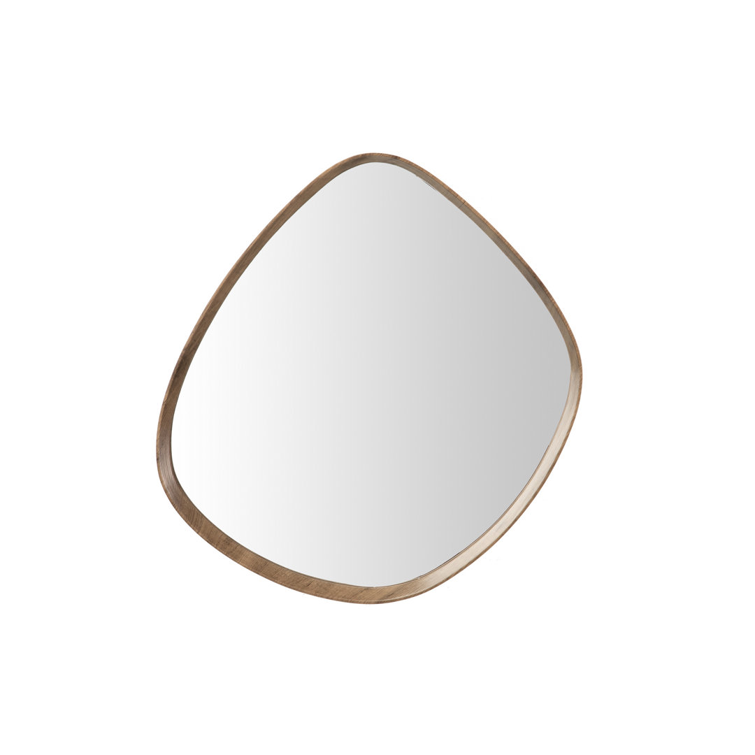 Resin Framed Wall Mounted Accent Mirror in Mirror/Brown