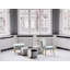35cm Wide Round Chevron Cube Ottoman with Storage-20016938