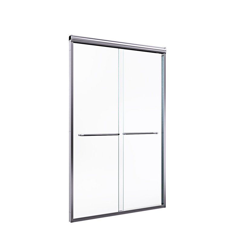 Semi-Frameless Double Sliding Shower Door, Chrome