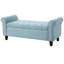Banc de rangement en tissu avec accoudoirs roulés, pieds, conception en tissu à boutons, meubles d'entrée de salon de chambre à coucher-833131146
