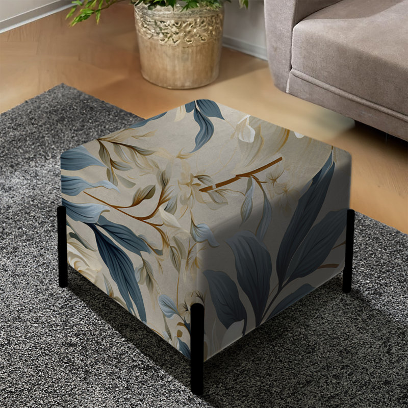 Contemporary Victorian Flourish Victorian - Floral repose-pieds carré