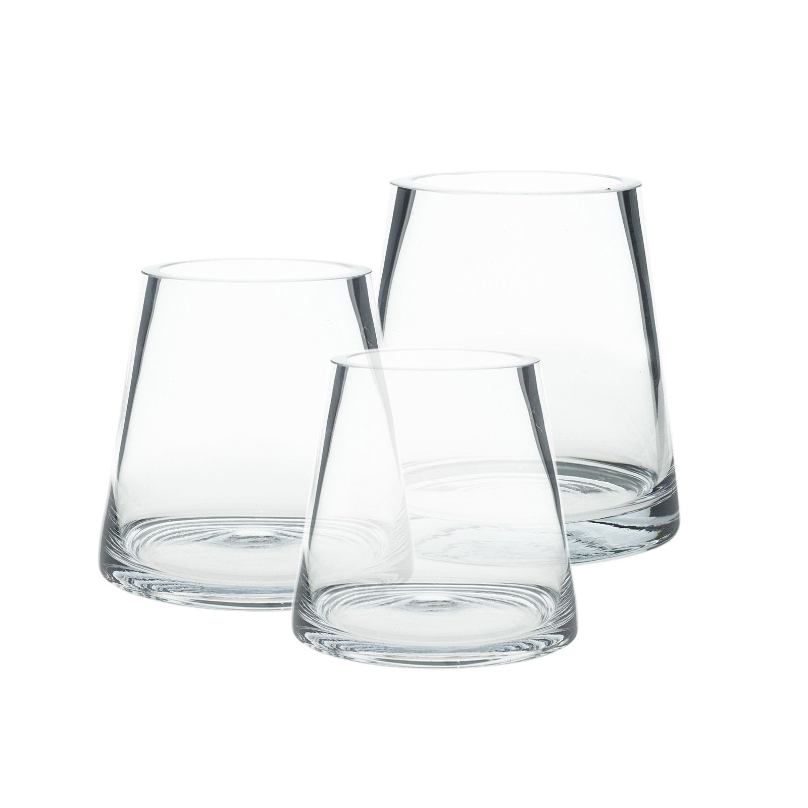 Handmade Glass Table Vase, 4" H x 4.4" W x 4.4" D