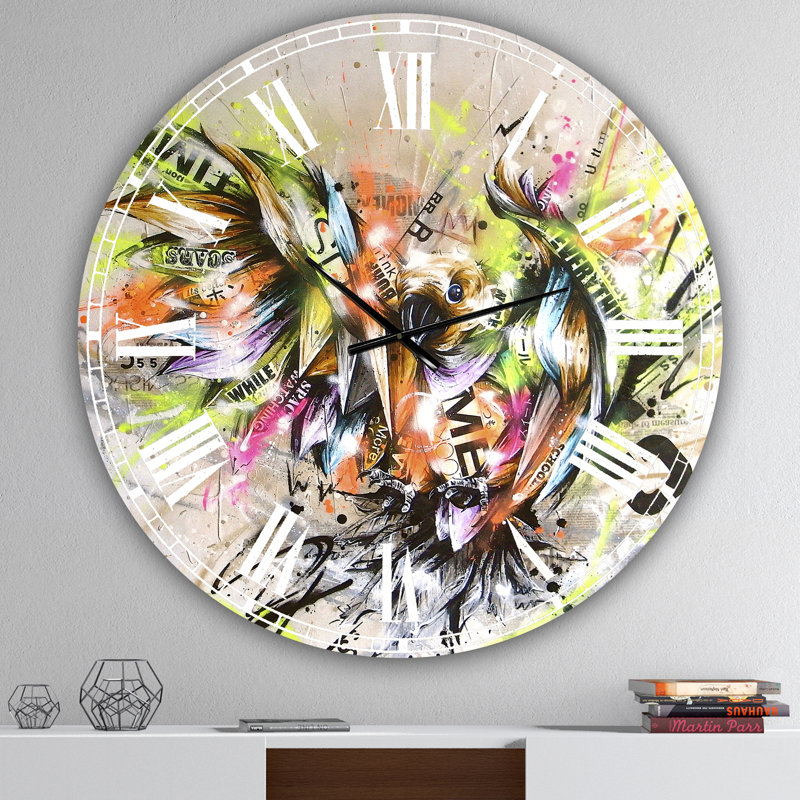 Horloge murale moderne Street Art Graffiti, Moyen